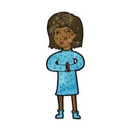 cartoon calm woman N7