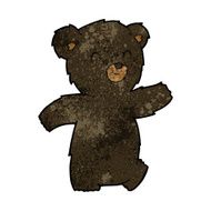 cute cartoon black bear N45