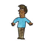 cartoon surprised man N106