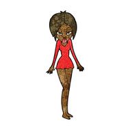 cartoon woman in short dress N7