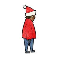 cartoon person in winter clothes N7