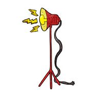 cartoon studio lamp shining N7