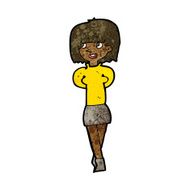 cartoon happy woman N184