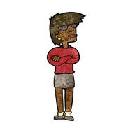 cartoon annoyed woman N132