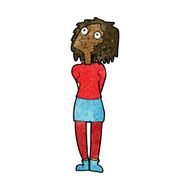 cartoon curious woman N43