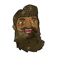 cartoon laughing bearded man N6