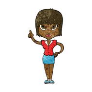 cartoon pretty girl with idea N20