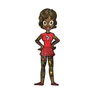 cartoon woman with heavy tattoos N7