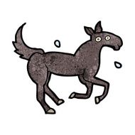 cartoon horse sweating N6