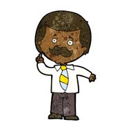 cartoon newsreader man with idea N7