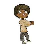 cartoon shocked boy N21