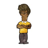 cartoon man with folded arms N21