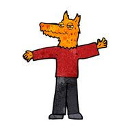 cartoon happy fox man N14