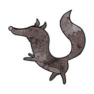 cartoon happy wolf N13