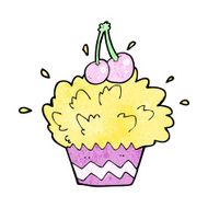 cartoon exploding cupcake N7