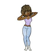 cartoon pretty woman N194