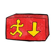 cartoon exit sign N13