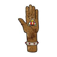 cartoon spooky hand symbol N7
