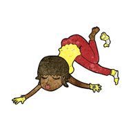 cartoon woman floating N7