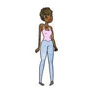 cartoon pretty woman N196