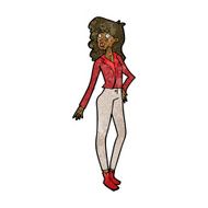 cartoon pretty woman N198