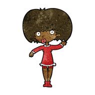 cartoon waving girl N7