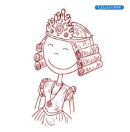 Princess crown set hand drawn vector N3