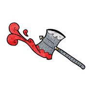 cartoon double sided axe N13