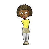 cartoon surprised woman N162