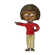 cartoon pointing woman N20