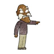 cartoon furious old man N11