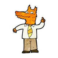 cartoon business fox with idea N3