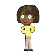 cartoon staring woman N27