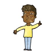 cartoon man raising point N6