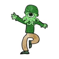 cartoon alien monster man N14