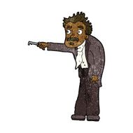 cartoon man trembling with key unlocking N7