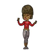 cartoon cool girl N21