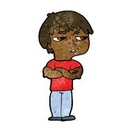 cartoon annoyed boy N26
