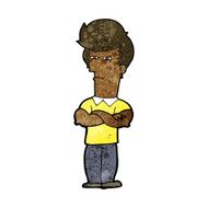 cartoon man with folded arms N22