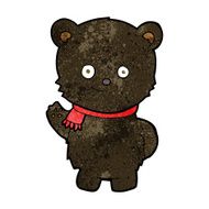 cute cartoon black bear N50