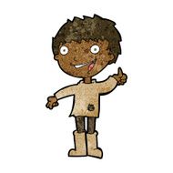 cartoon excited boy N106