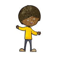 cartoon unhappy boy N41