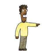 cartoon terrified man N187