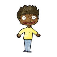 cartoon excited boy N107