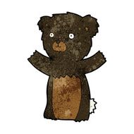 cute cartoon black bear N51