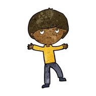 cartoon excited boy N108