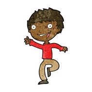 cartoon excited boy N109