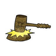 cartoon gavel banging N6