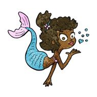 cartoon pretty mermaid N26