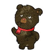 cartoon cute black bear N39